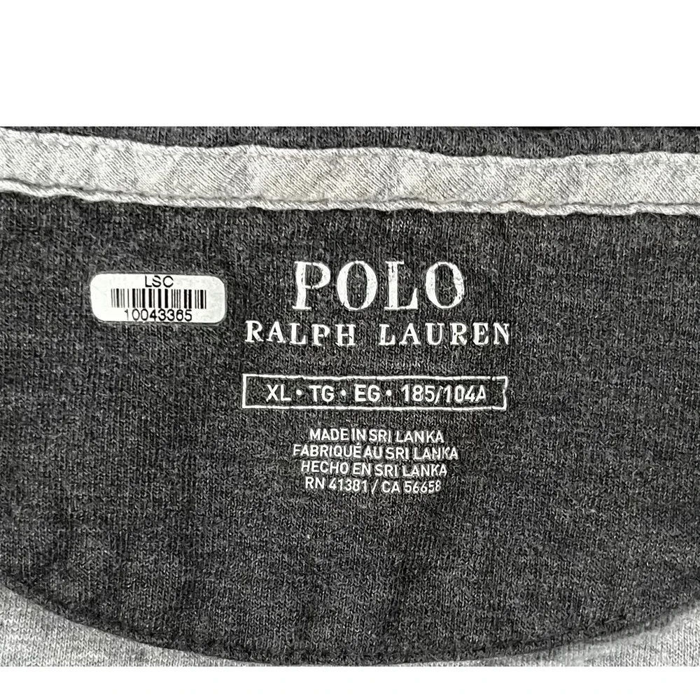 Polo Ralph Lauren Mens XL Heather Grey Quarter‎ Zip Pullover Sweater